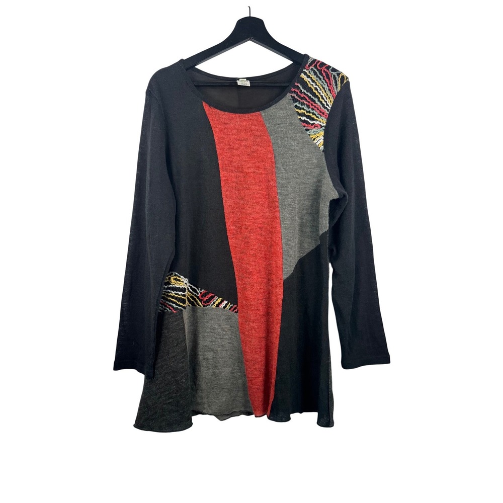 This and That Colorblock‎ Tunic Top sz XL artsy lagen look boho chic